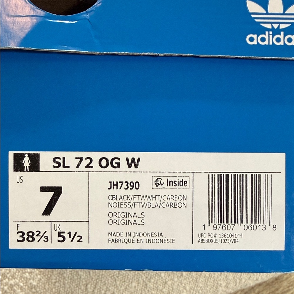 adidas SL 72 OG Black Sneakers with Green Trim - Picture 8 of 8